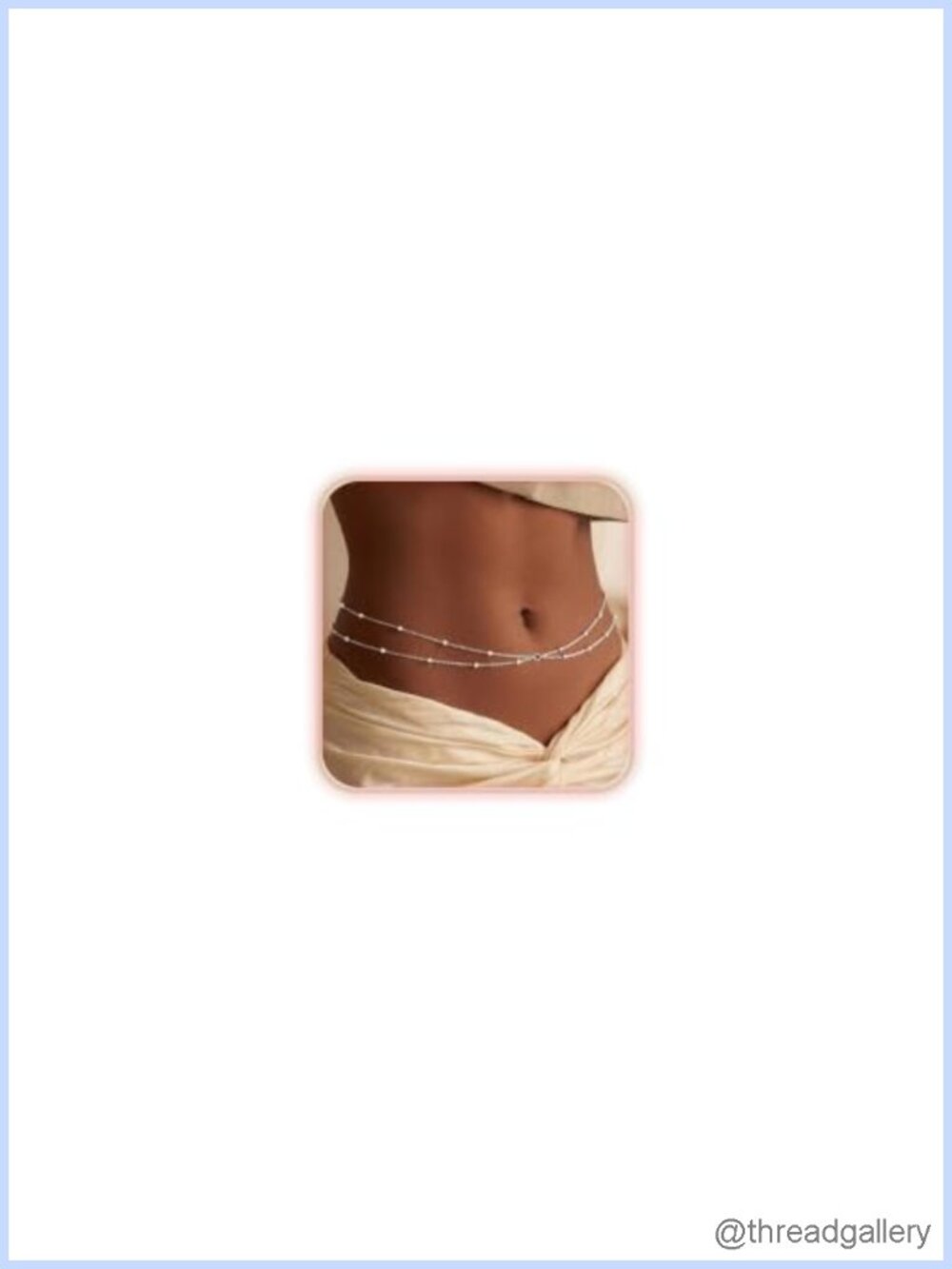 Waterproof Layered Waist Chain 14K Gold/Silver Plated Belly Chain Belt Body